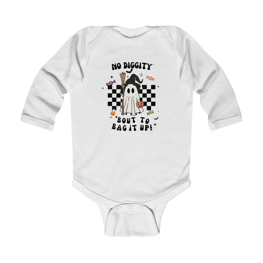 No Diggity- bout to bag it up Infant Long Sleeve Bodysuit