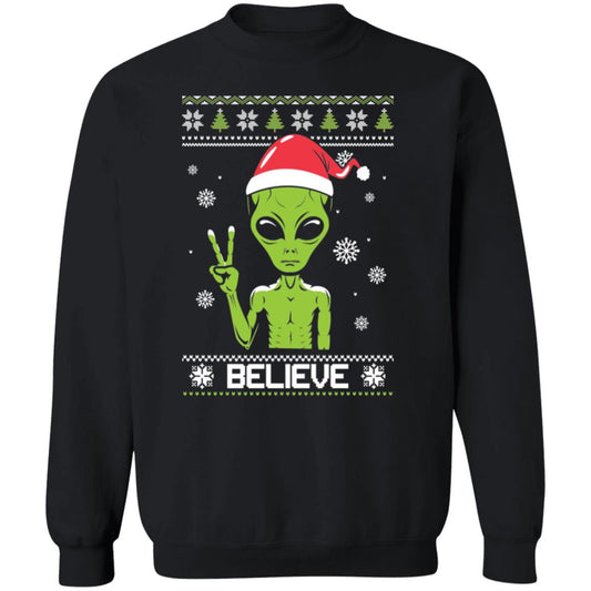 Believe Alien Christmas Sweater