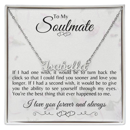 To My Soulmate Custom Name Necklace