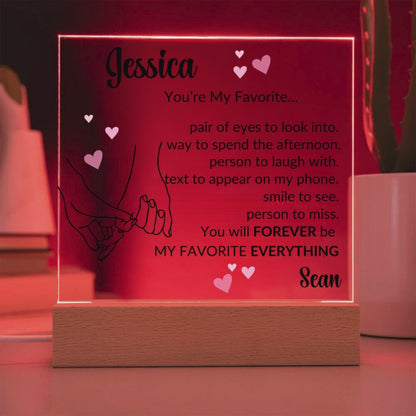 [V-DAY SALE] You're My Favorite... Love Milestone Night Light